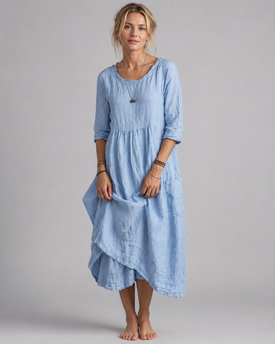 Naisten Midi Mekko Vintage Liina Tyyli
