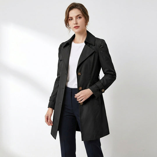 Naisten Trenchcoat Moderni Muotoilu