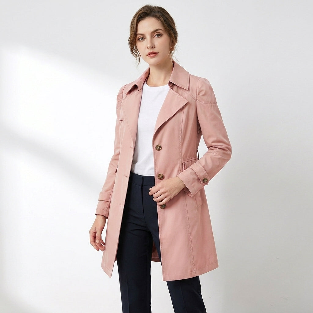 Naisten Trenchcoat Moderni Muotoilu
