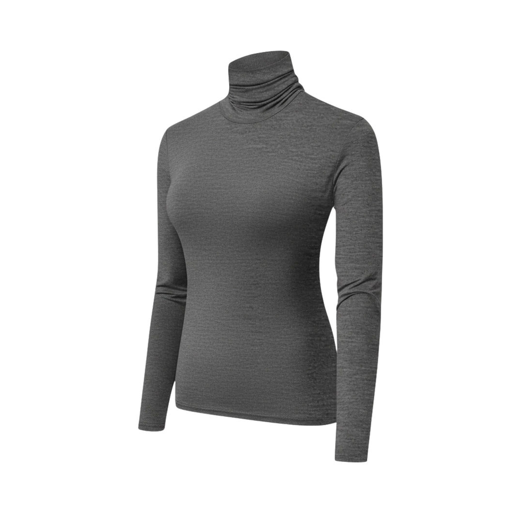 Naisten Turtleneck Soft Knit T-paita