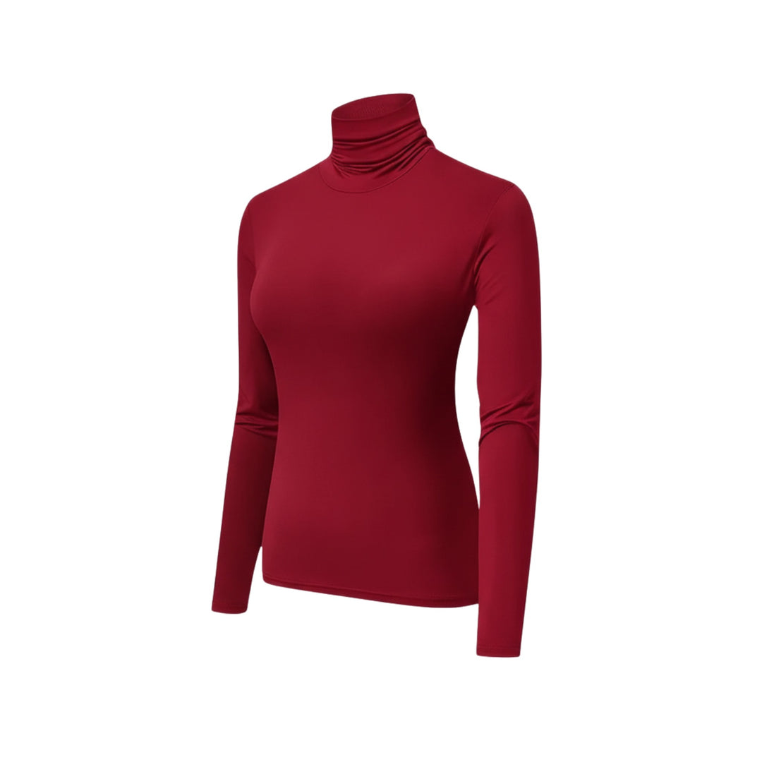 Naisten Turtleneck Soft Knit T-paita