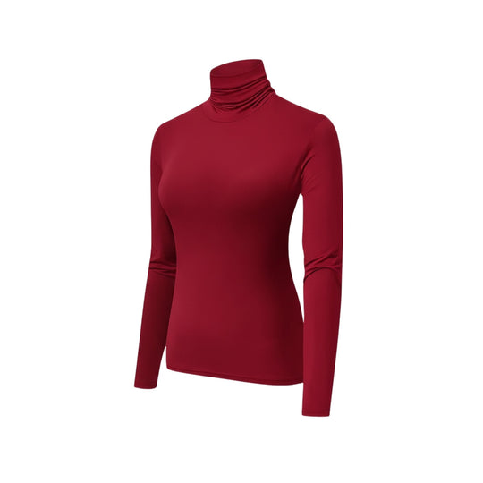 Naisten Turtleneck Soft Knit T-paita
