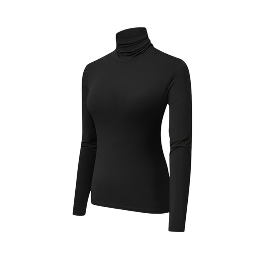 Naisten Turtleneck Soft Knit T-paita
