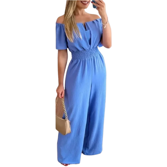 Naisten Off Shoulder Leveä jalka Jumpsuit