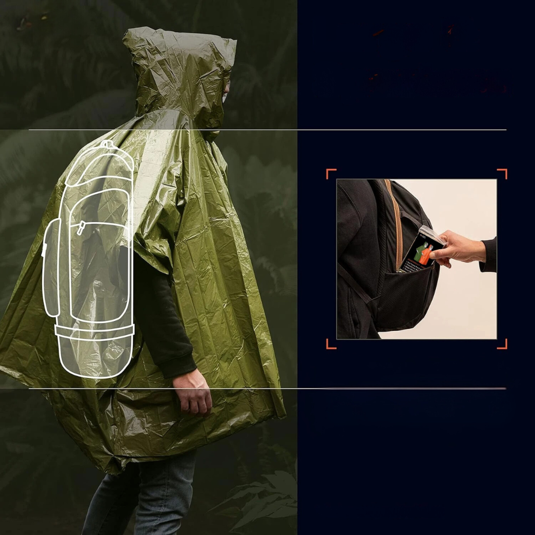 3-in-1 Poncho sadetakki