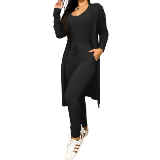 Kiristysnauha Pocket Design Jumpsuit & takki Set