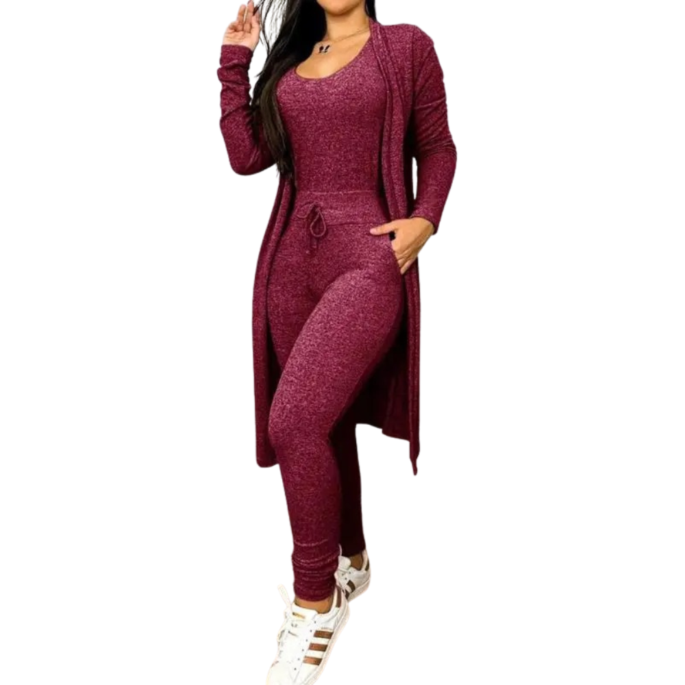 Kiristysnauha Pocket Design Jumpsuit & takki Set