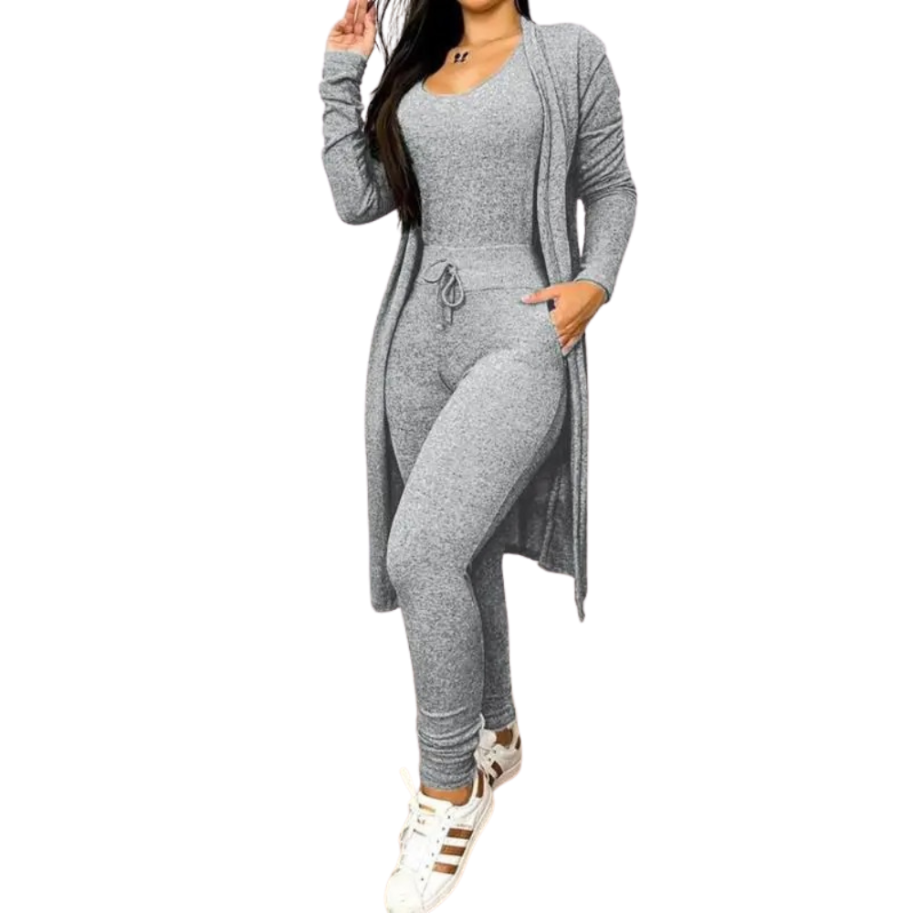 Kiristysnauha Pocket Design Jumpsuit & takki Set