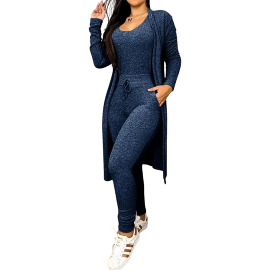 Kiristysnauha Pocket Design Jumpsuit & takki Set