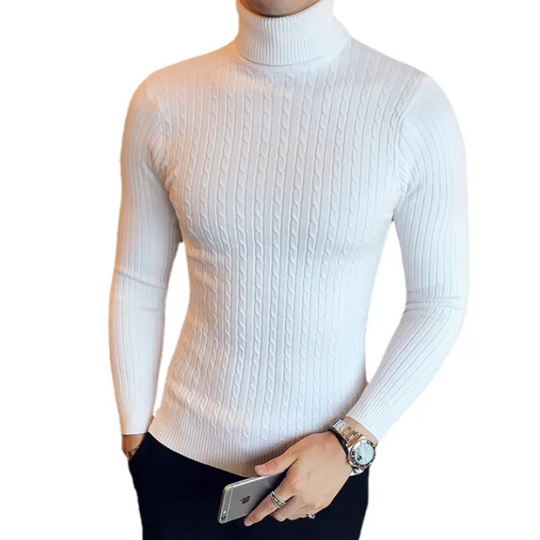 Miesten ohut turtleneck villapaita