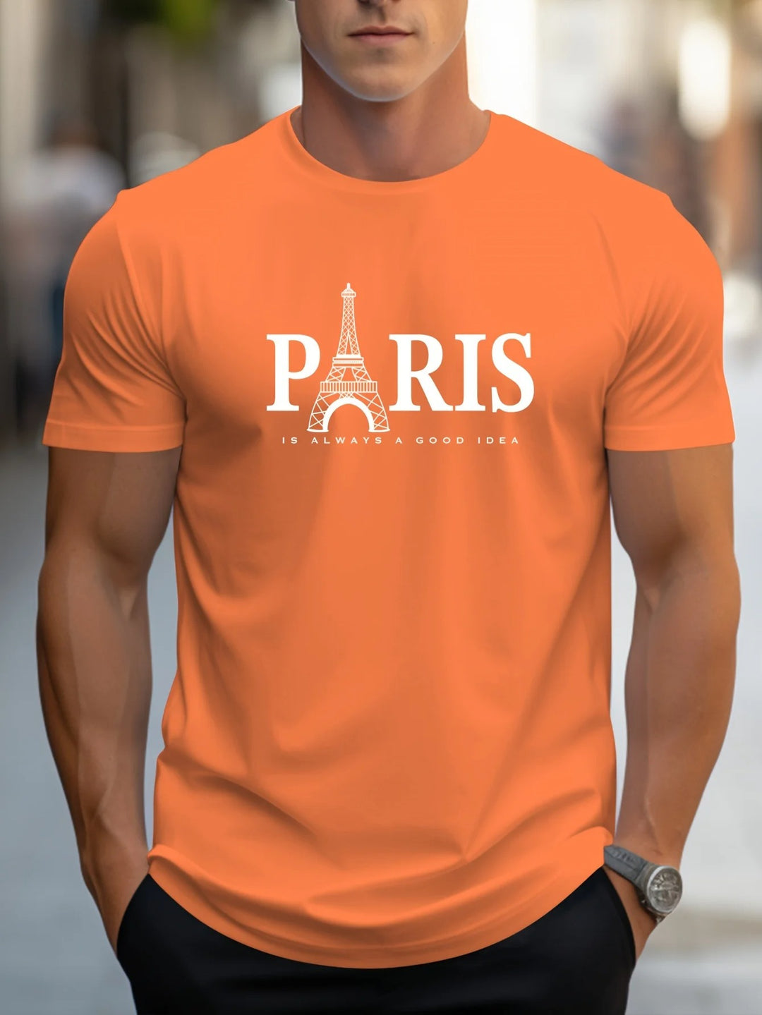 Miesten Paris-printtipaita