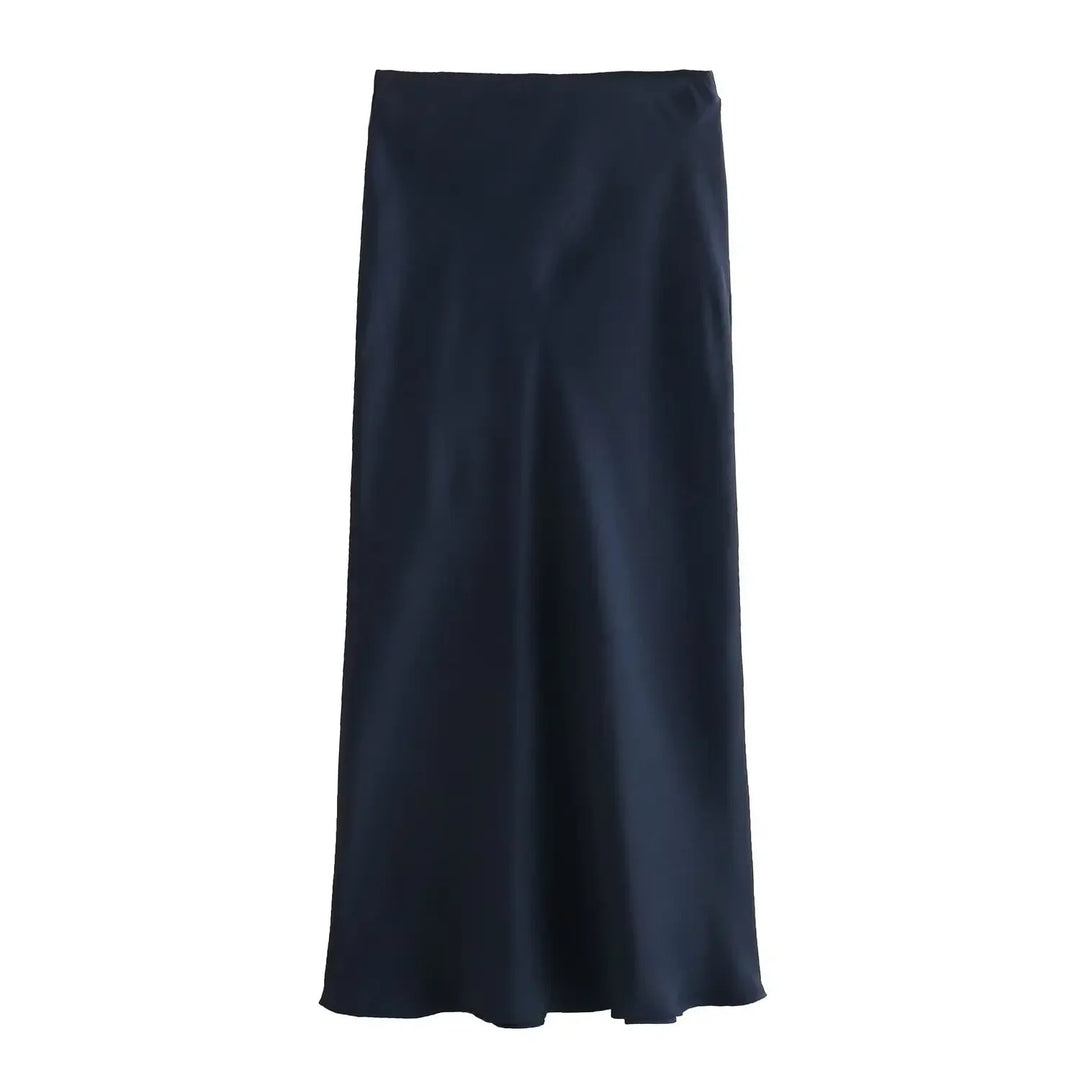 Naisten Slim Fit Satiini Kiristysnauha Mekko