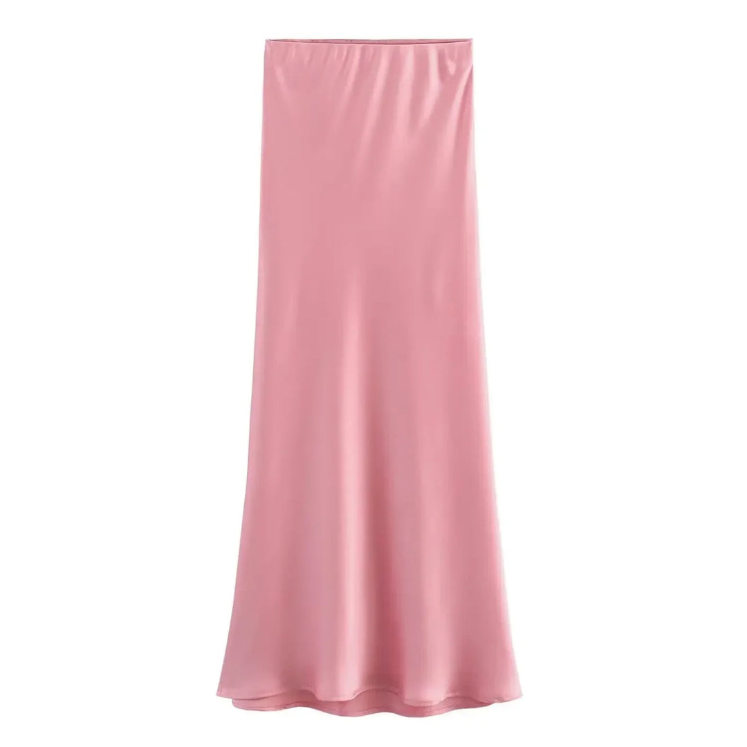 Naisten Slim Fit Satiini Kiristysnauha Mekko
