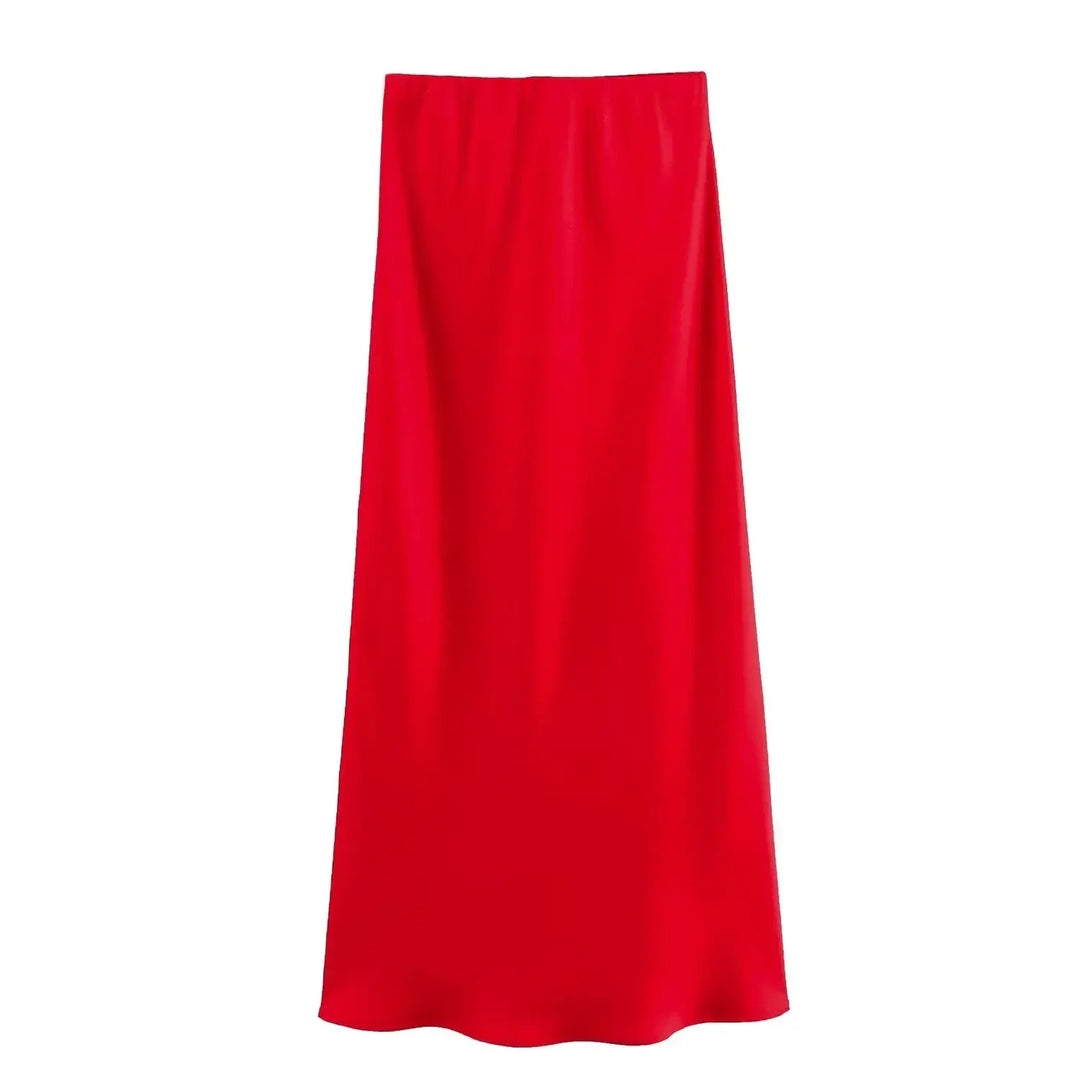 Naisten Slim Fit Satiini Kiristysnauha Mekko