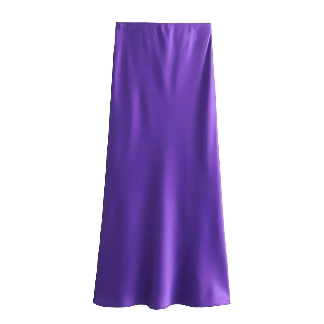 Naisten Slim Fit Satiini Kiristysnauha Mekko
