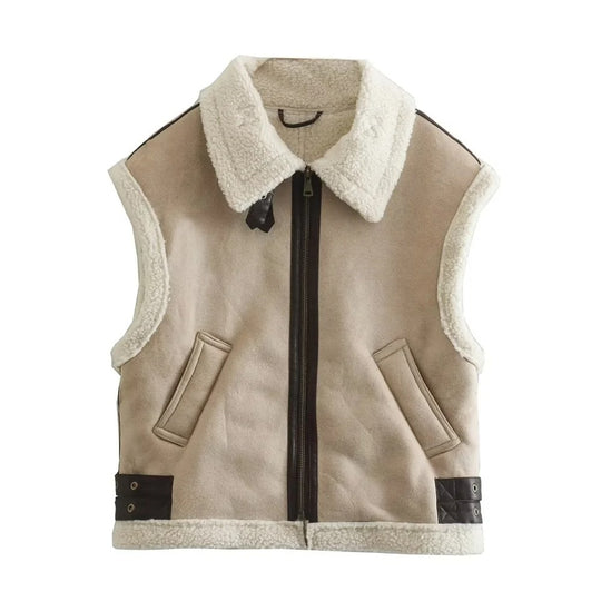 Naisten hihaton Fleece Tank Top