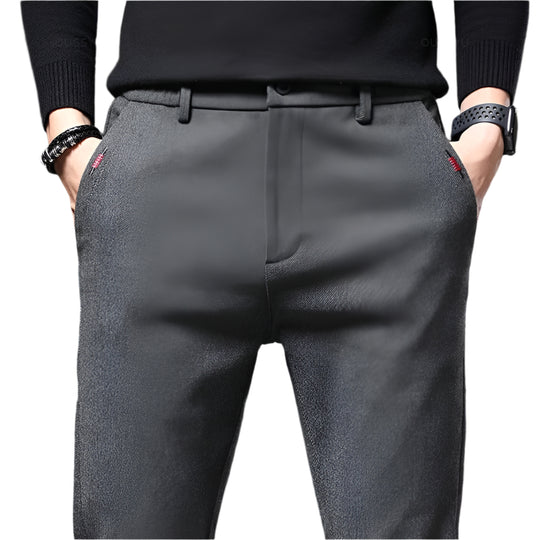 Miesten slim fit -puuvillahousut