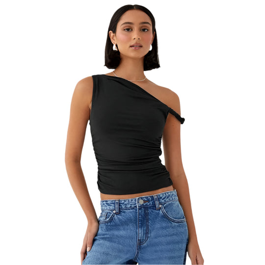 Naisten off-shoulder Crop tankkitoppi