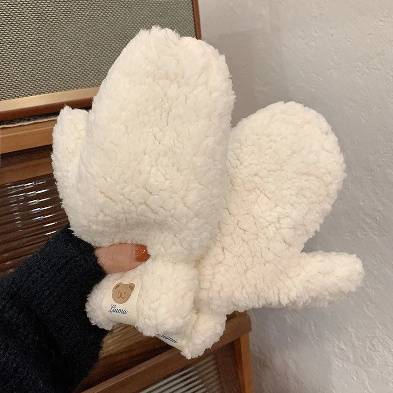 Kawaii Plush Lämpimät Käsineet