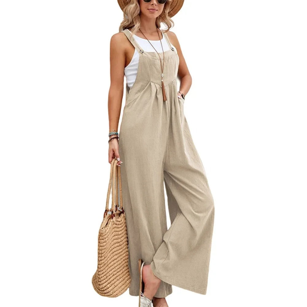 Naisten leveä jalka Baggy Bib Jumpsuit