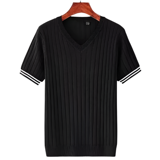 Miesten slim fit V-aukkoinen T-paita