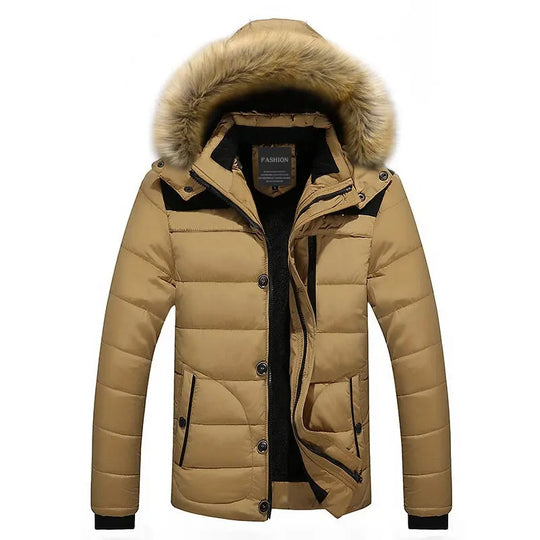 Miesten Fleece turkis alas puuvilla Parka