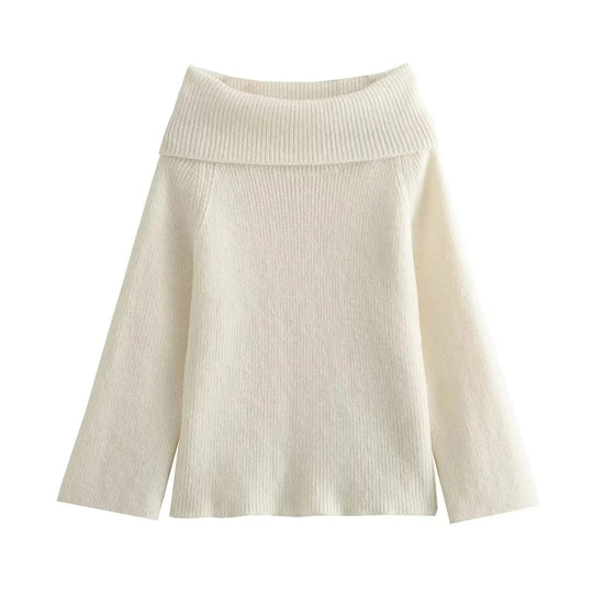 Naisten Off Shoulder Neuletakki