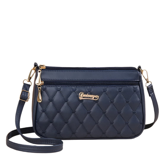 Naisten PU nahka kirjailtu Crossbody laukku