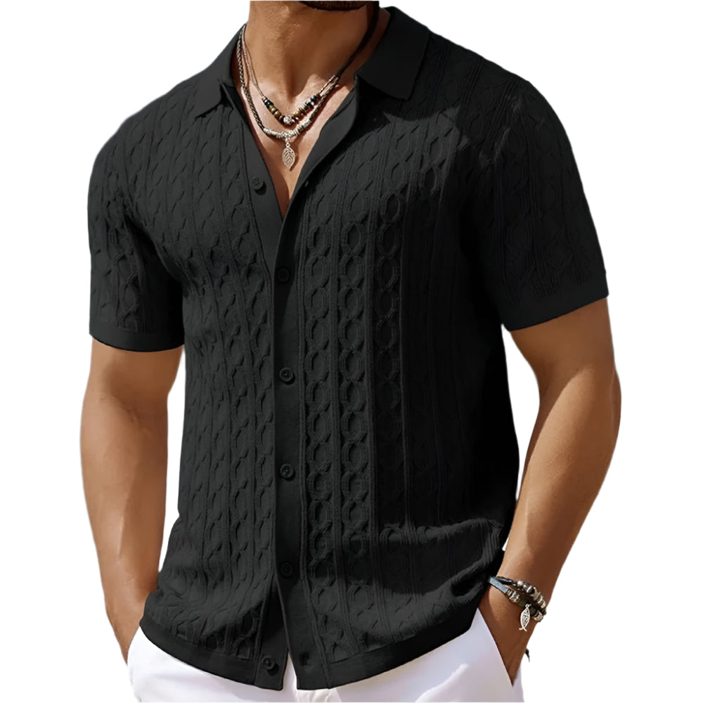 Miesten retro-jacquard-neulepolo