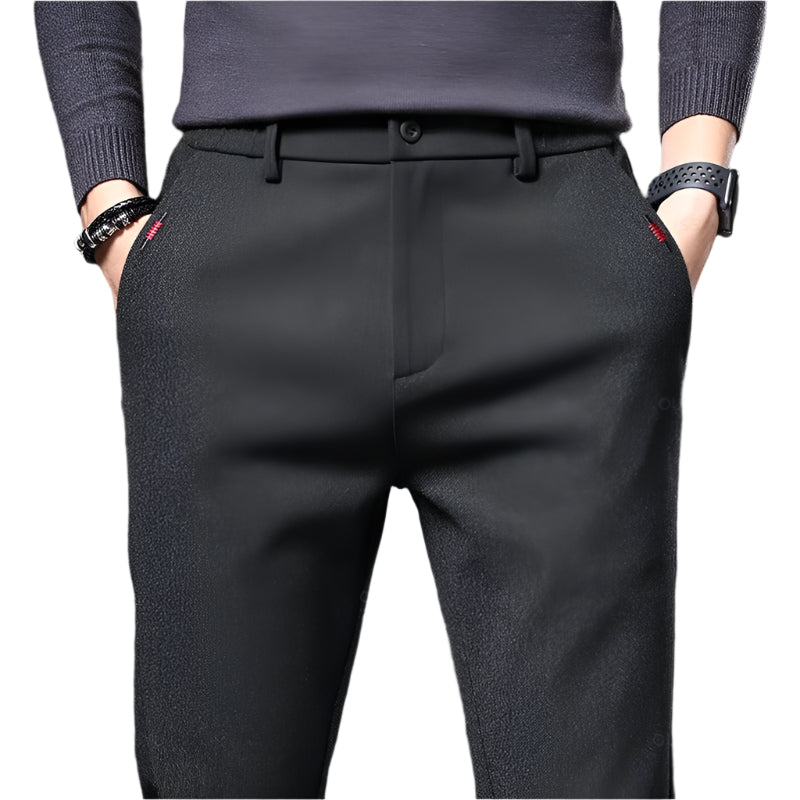Miesten slim fit -puuvillahousut