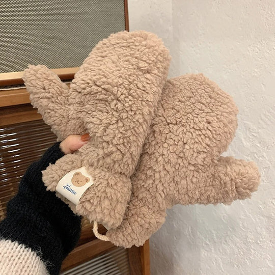 Kawaii Plush Lämpimät Käsineet