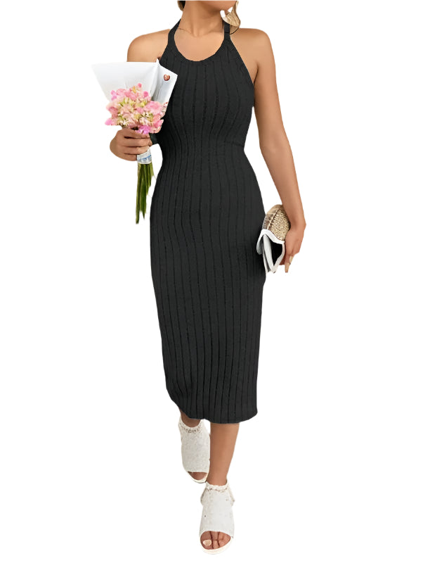 Naisten halterneck-kaula-aukkoinen bodycon-midimekko
