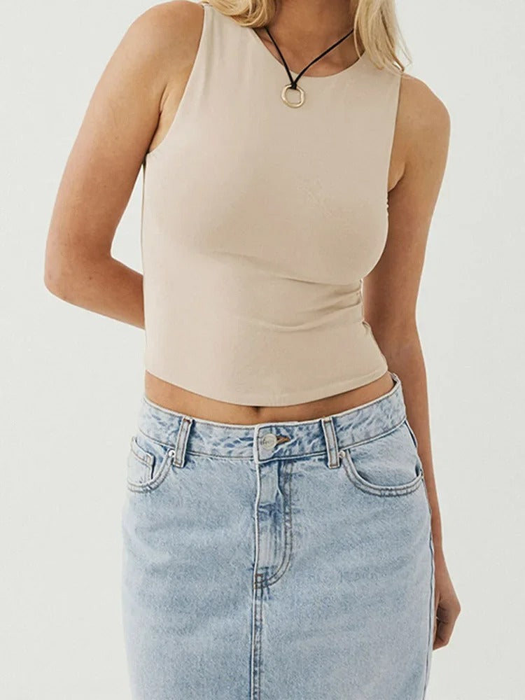 Naisten hihaton Slim Fit urheiluliivi
