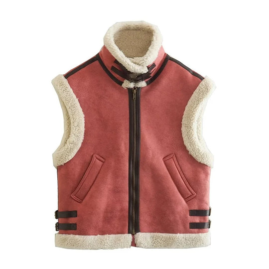 Naisten hihaton Fleece Tank Top