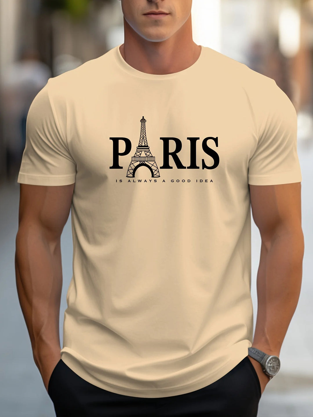 Miesten Paris-printtipaita