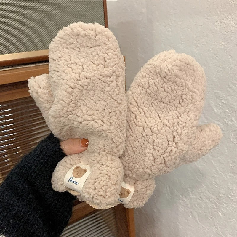 Kawaii Plush Lämpimät Käsineet