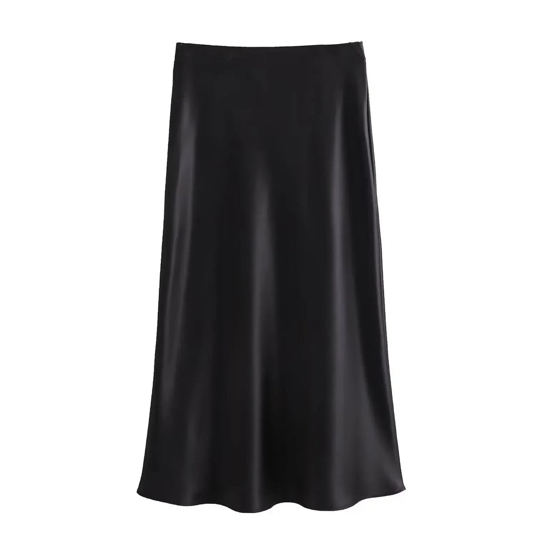 Naisten Slim Fit Satiini Kiristysnauha Mekko