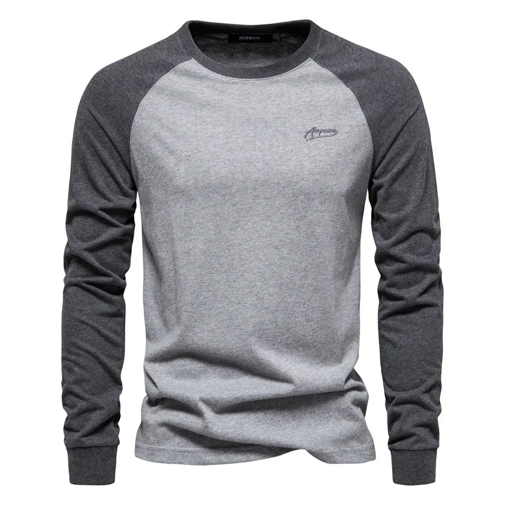 Miesten pitkähihainen Patchwork T-paita