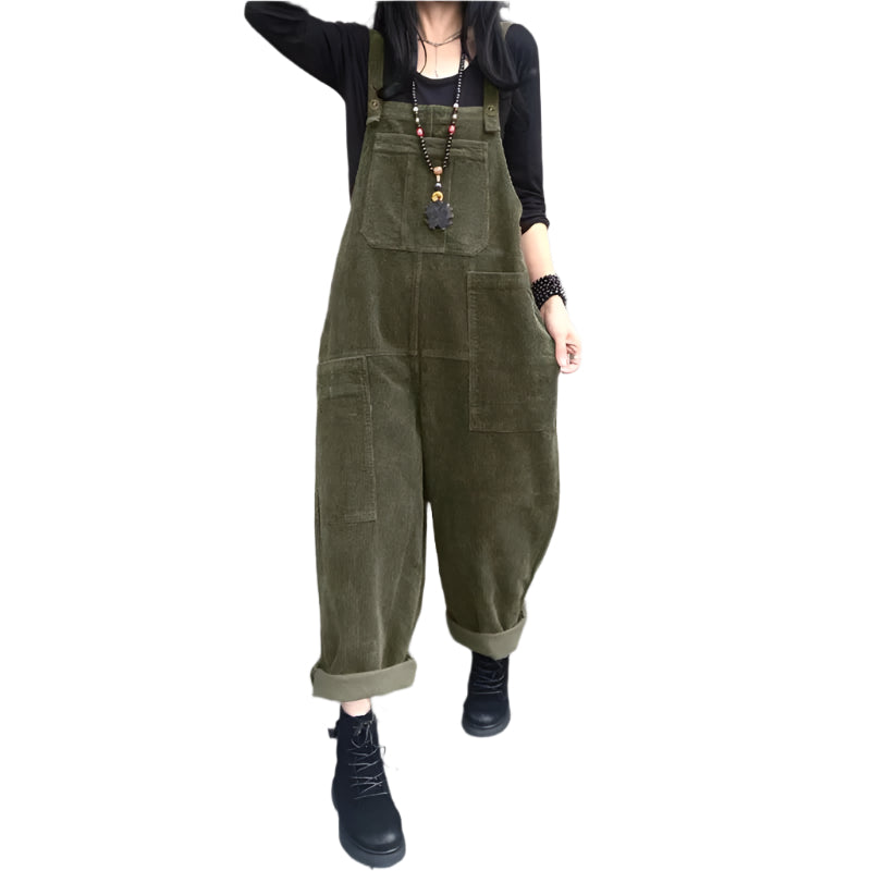 Naisten Corduroy Jumpsuit