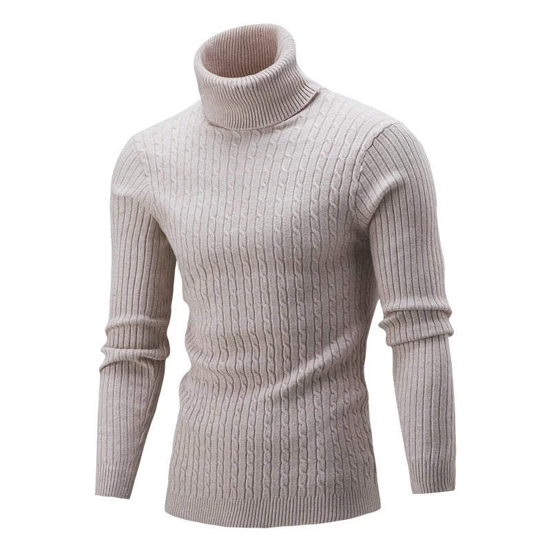 Miesten ohut turtleneck villapaita