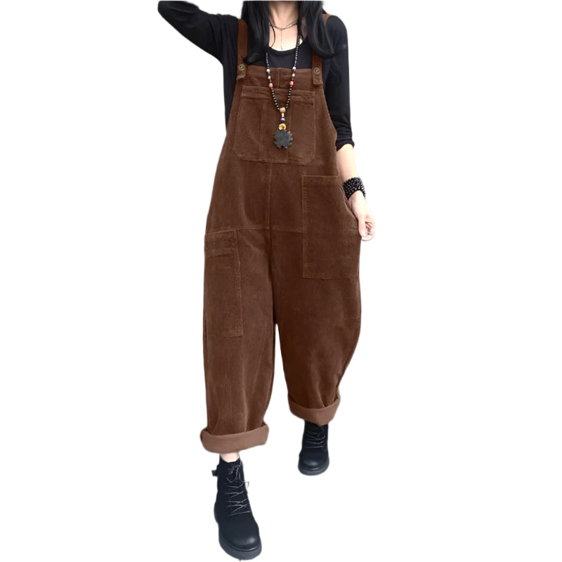 Naisten Corduroy Jumpsuit