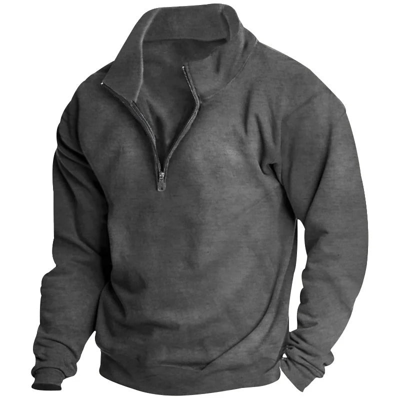 Miesten Stand-kaulus Half-Zip Huppari