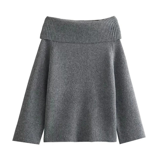 Naisten Off Shoulder Neuletakki
