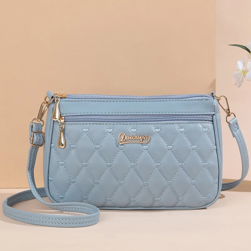 Naisten PU nahka kirjailtu Crossbody laukku