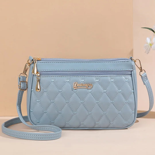 Naisten PU nahka kirjailtu Crossbody laukku