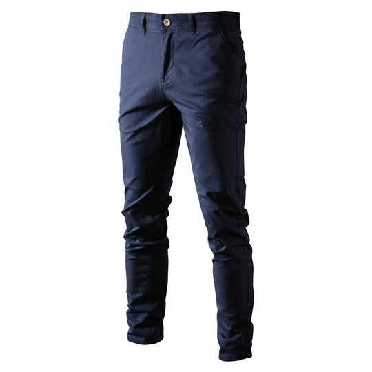 Miesten slim fit -puuvillahousut