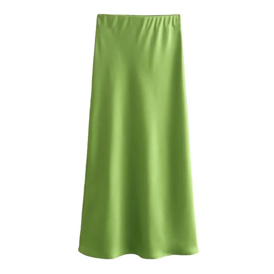 Naisten Slim Fit Satiini Kiristysnauha Mekko