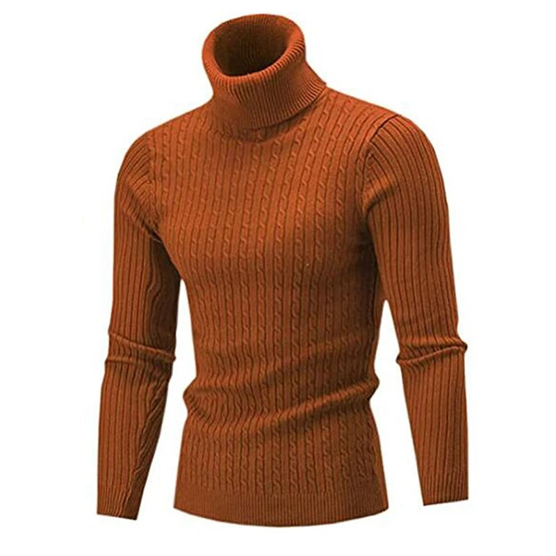 Miesten ohut turtleneck villapaita