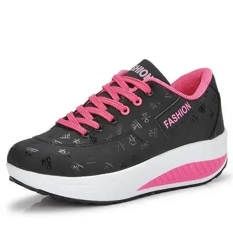 Naisten alustan kiila Lace-Up Sneakers