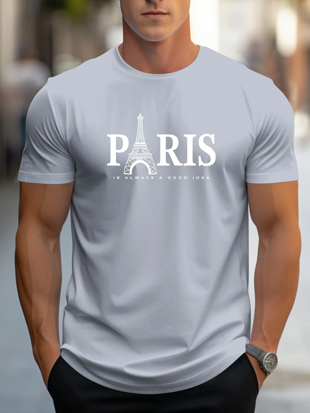 Miesten Paris-printtipaita